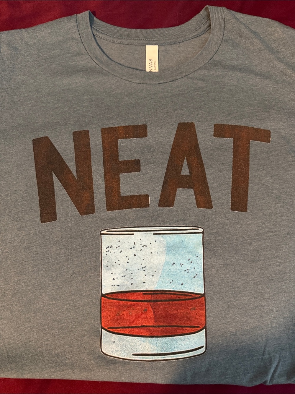 Bella Canvas Gray NEAT Graphic Tee with Whiskey Glass